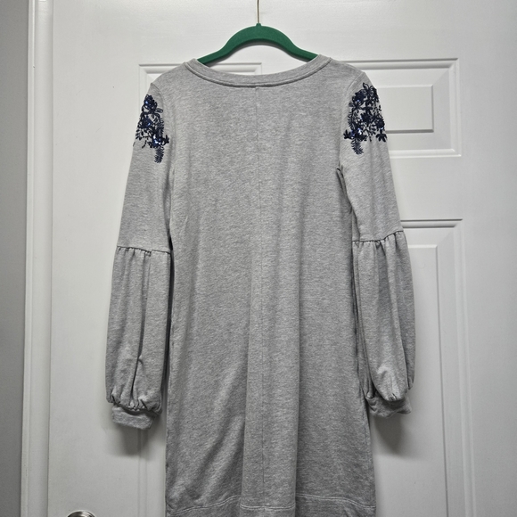 Lilly Pulitzer Gray Long Sleeve Dress with Black Embroidery - Picture 5 of 7